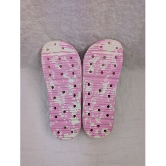 Art class girls size youth 5 pink and white marble Edie slides, chunky new, P8 - Picture 6 of 9